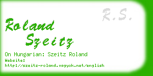 roland szeitz business card